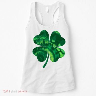 Tie Dye Clover St Patrick's Day Women's Tank Top