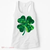 Tie Dye Clover St Patrick's Day Women's Tank Top thumb 0