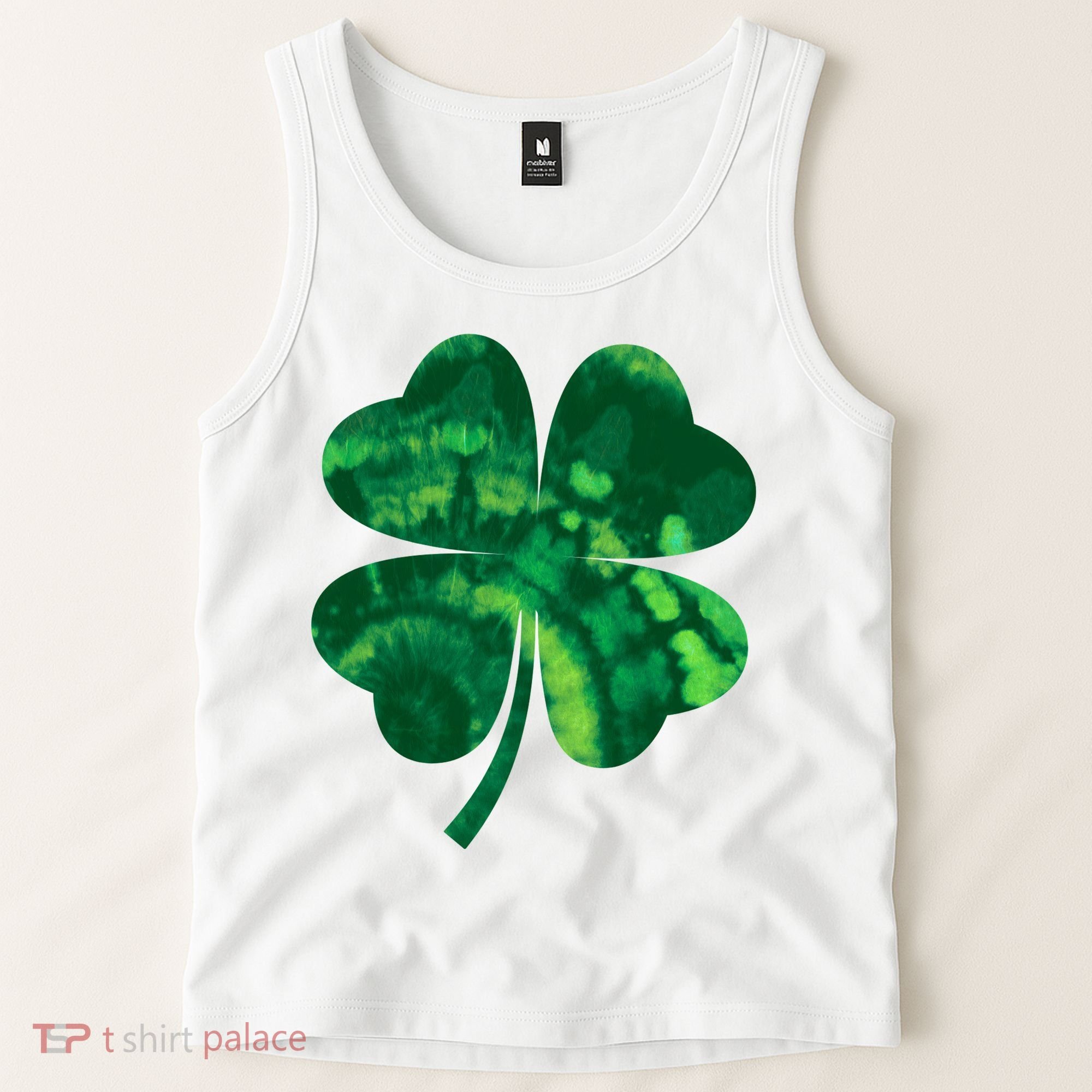 Tie Dye Clover St Patrick's Day Tank Top