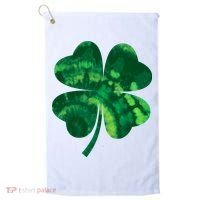 Tie Dye Clover St Patrick's Day Golf Towel thumb 0