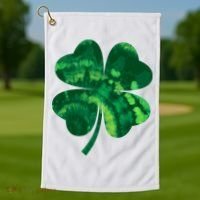 Tie Dye Clover St Patrick's Day Golf Towel thumb 1