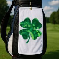 Tie Dye Clover St Patrick's Day Golf Towel thumb 2