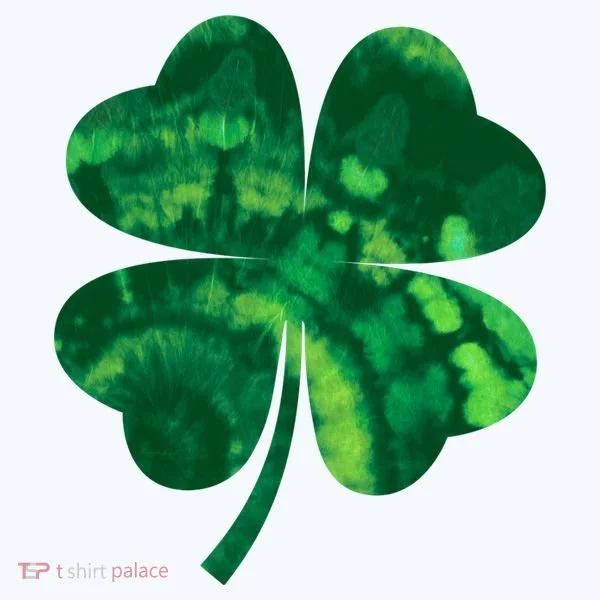 Tie Dye Clover St Patrick's Day Women's Long Sleeve Shirt