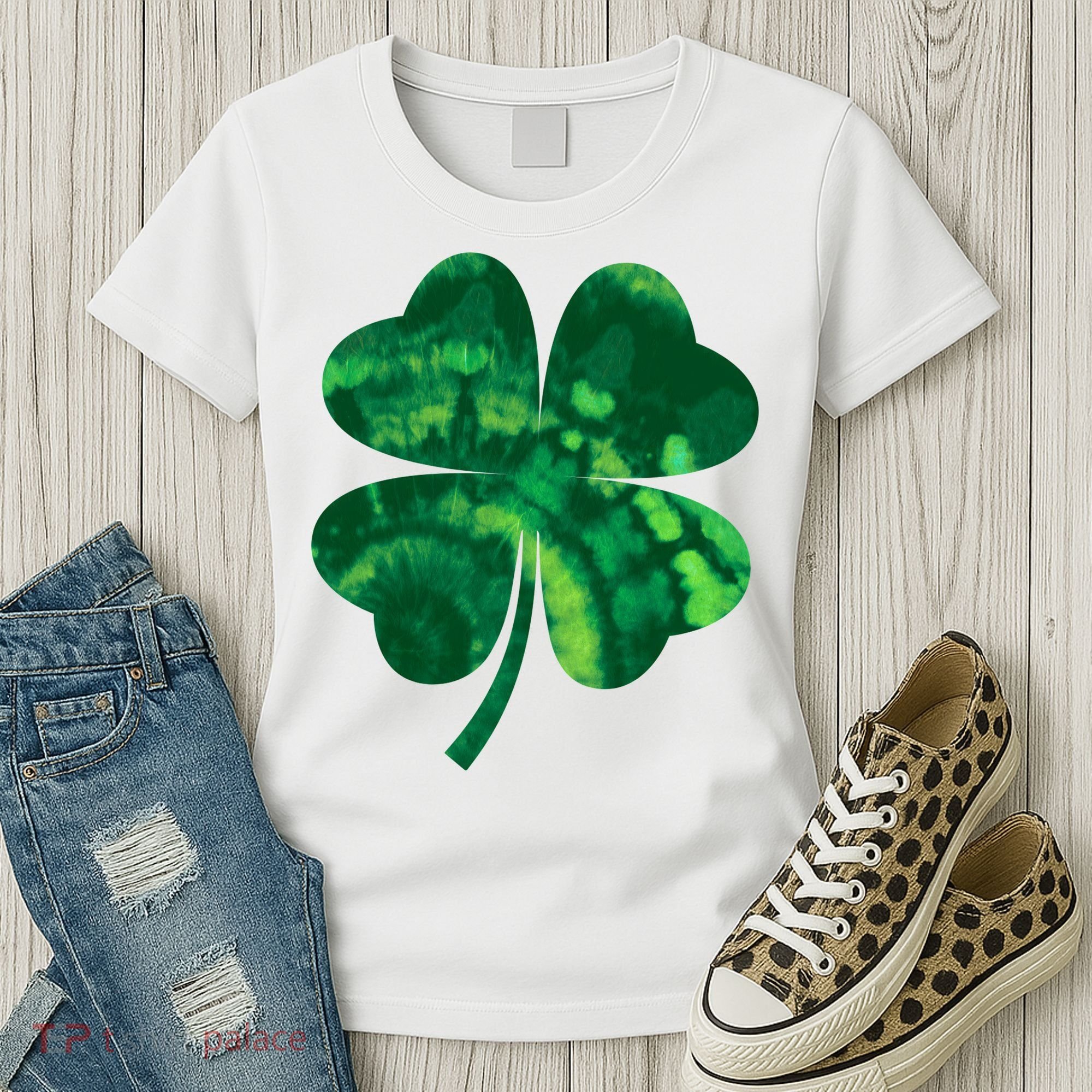 Tie Dye Clover St Patrick's Day Women's T-Shirt