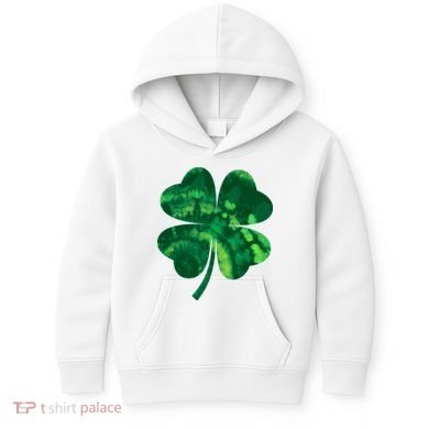 Tie Dye Clover St Patrick's Day Kids Hoodie