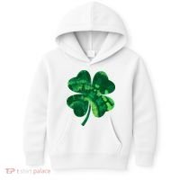 Tie Dye Clover St Patrick's Day Kids Hoodie thumb 0