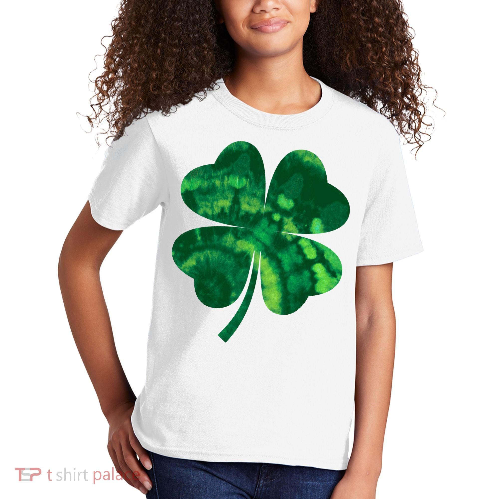 Tie Dye Clover St Patrick's Day Kids T-Shirt