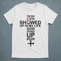 The Day Cancer Showed Up In My Life God Showed Up Bigger T-Shirt thumb 5
