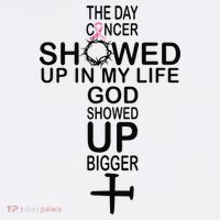 The Day Cancer Showed Up In My Life God Showed Up Bigger Women's Tank Top thumb 5