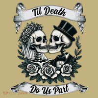 Til Death Do Us Part Skeleton Bride & Groom Marriagewedding Hoodie thumb 7