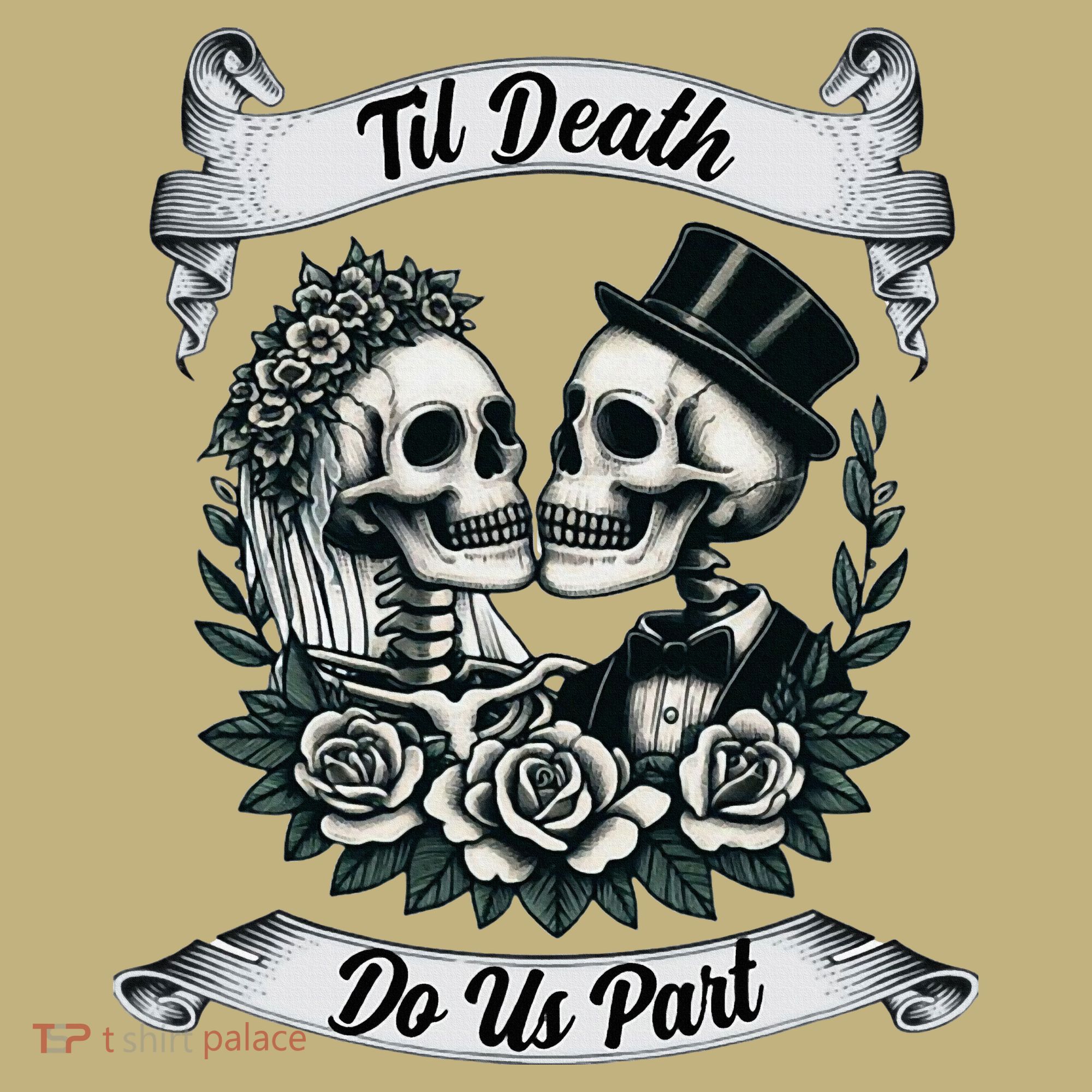 Til Death Do Us Part Skeleton Bride & Groom Marriagewedding Hoodie