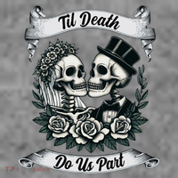 Til Death Do Us Part Skeleton Bride & Groom Marriagewedding Toddler Hoodie thumb 2