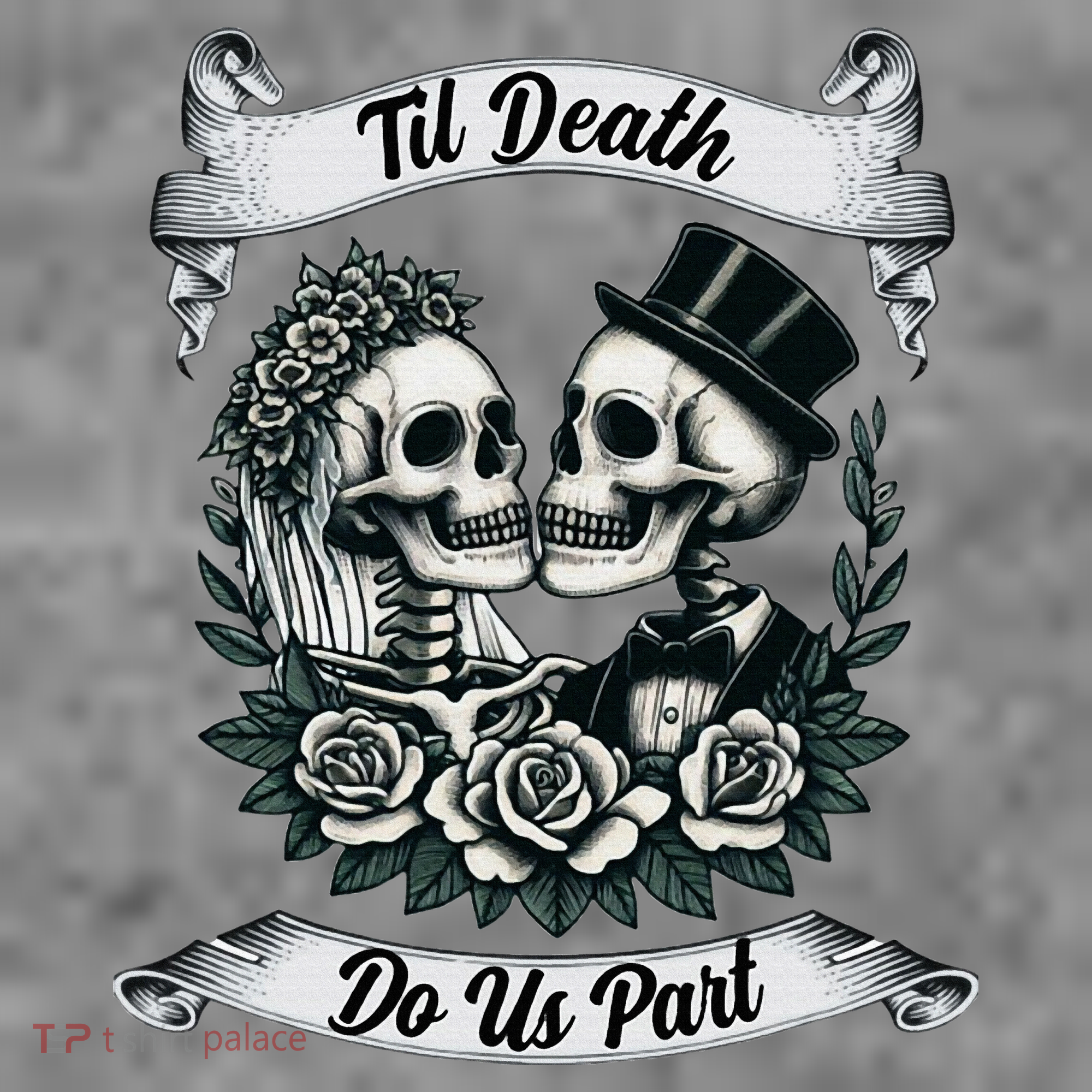Til Death Do Us Part Skeleton Bride & Groom Marriagewedding Toddler Hoodie