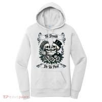 Til Death Do Us Part Skeleton Bride & Groom Marriagewedding Women's Hoodie thumb 0