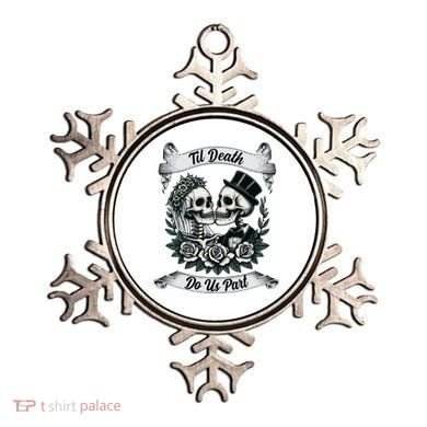 Til Death Do Us Part Skeleton Bride & Groom Marriagewedding Ornament