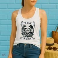 Til Death Do Us Part Skeleton Bride & Groom Marriagewedding Women's Tank Top thumb 2
