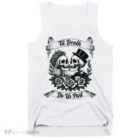 Til Death Do Us Part Skeleton Bride & Groom Marriagewedding Tank Top thumb 0