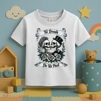 Til Death Do Us Part Skeleton Bride & Groom Marriagewedding Toddler T-Shirt thumb 3