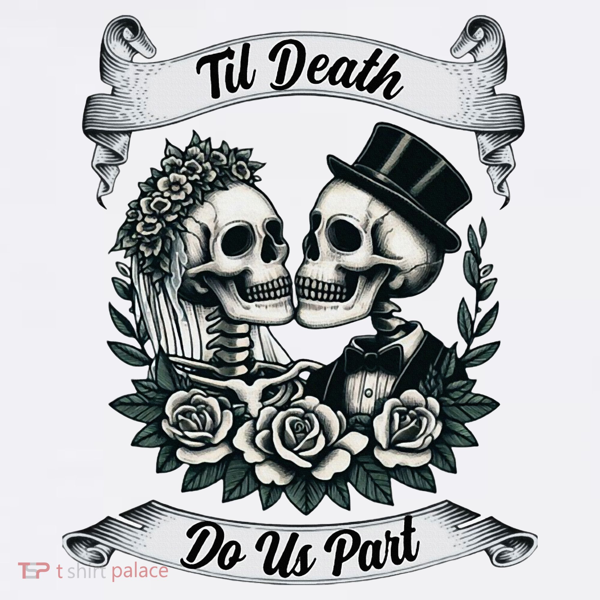 Til Death Do Us Part Skeleton Bride & Groom Marriagewedding Visor