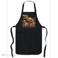 Trex Dinosaur Dino Floral Flower Apron thumb 0