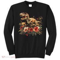 Trex Dinosaur Dino Floral Flower Sweatshirt thumb 0