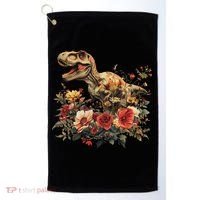 Trex Dinosaur Dino Floral Flower Golf Towel thumb 0