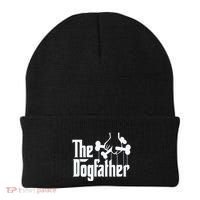 The Dogfather Dog Dad Fathers Day Gift Dog Lover Beanie thumb 0