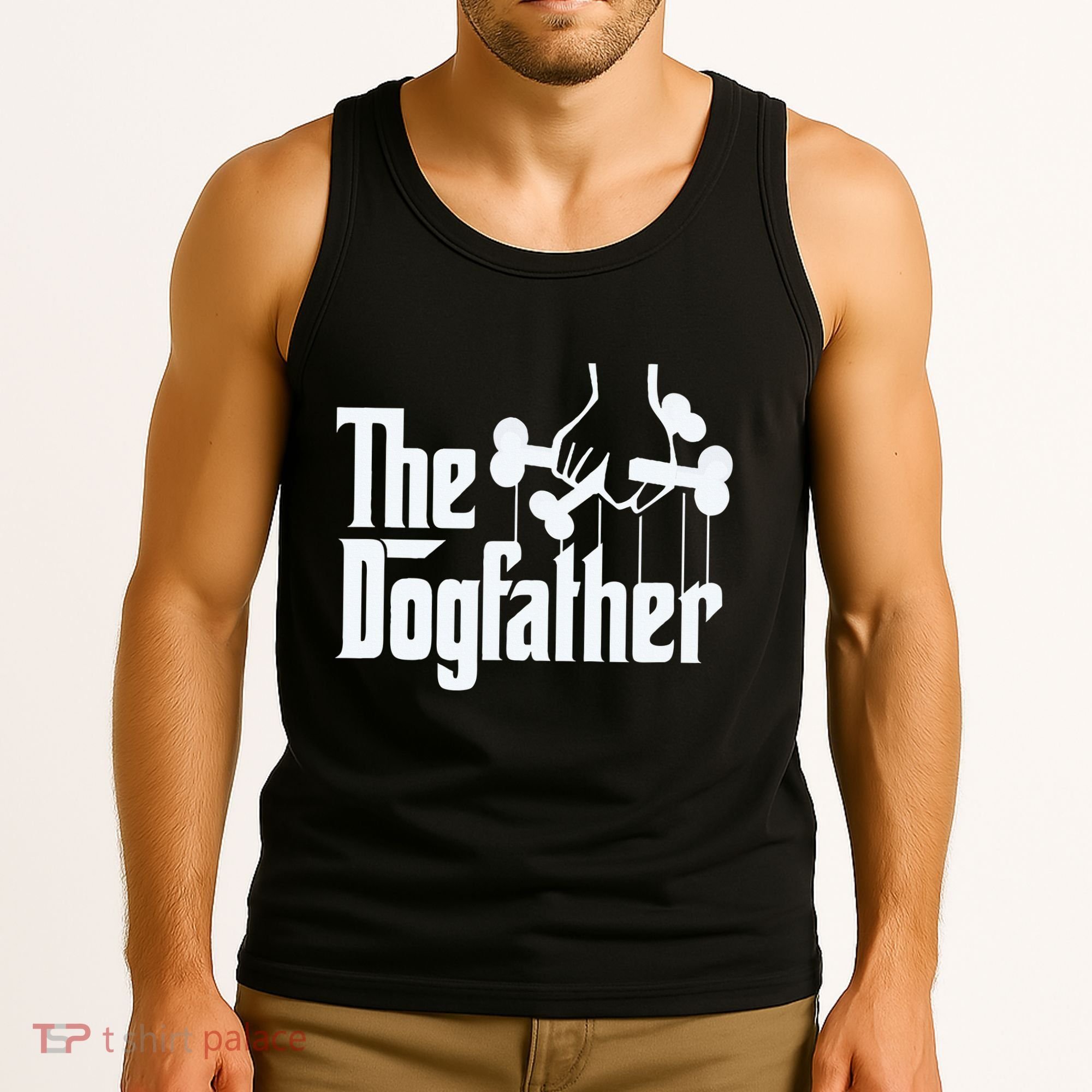 The Dogfather Dog Dad Fathers Day Gift Dog Lover Tank Top