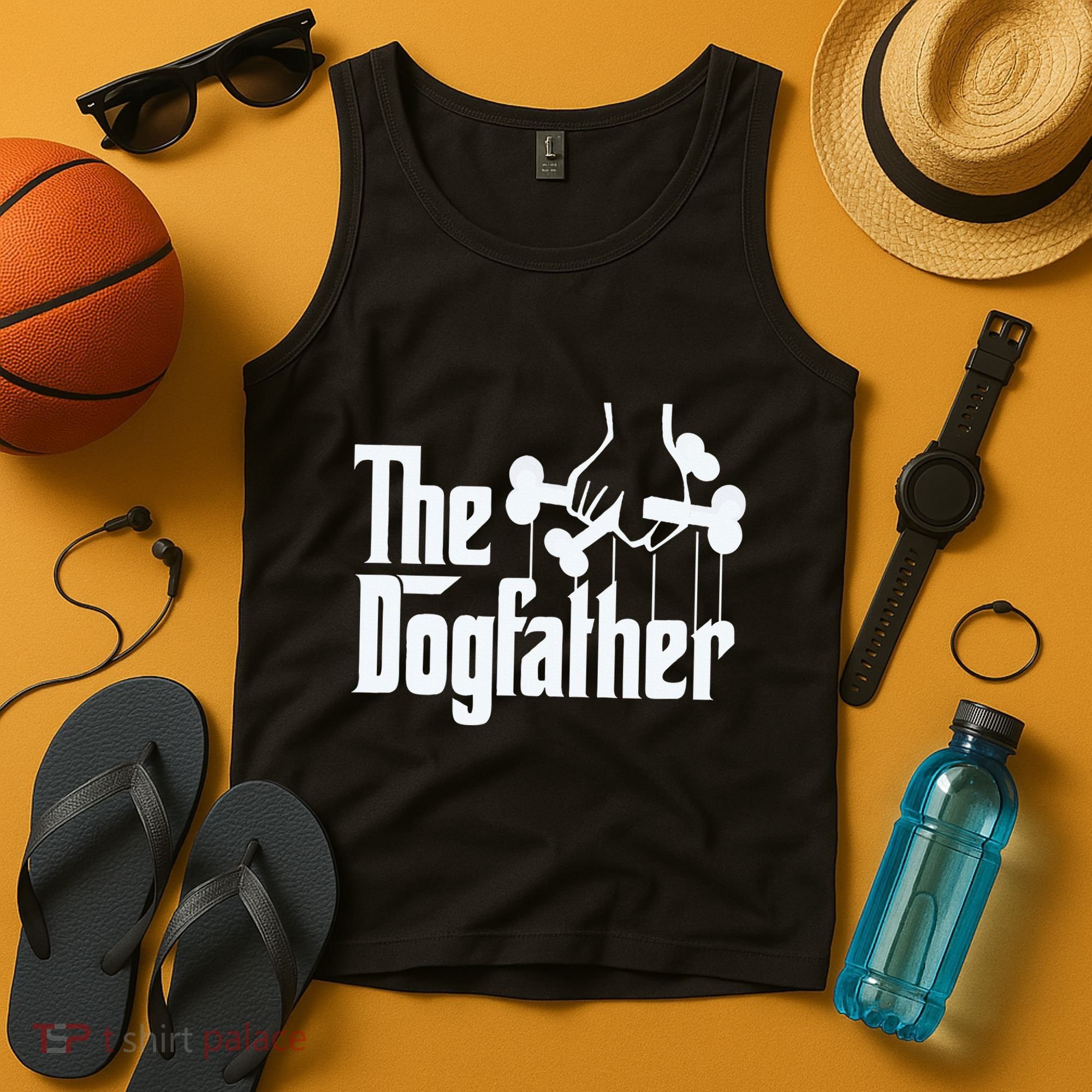 The Dogfather Dog Dad Fathers Day Gift Dog Lover Tank Top