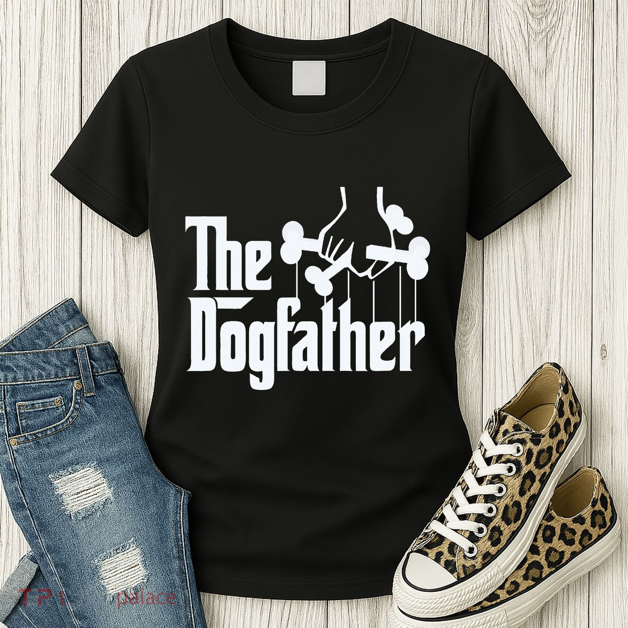 The Dogfather Dog Dad Fathers Day Gift Dog Lover Women's T-Shirt