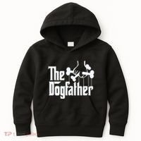 The Dogfather Dog Dad Fathers Day Gift Dog Lover Kids Hoodie thumb 0