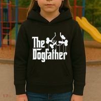 The Dogfather Dog Dad Fathers Day Gift Dog Lover Kids Hoodie thumb 3