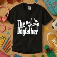 The Dogfather Dog Dad Fathers Day Gift Dog Lover Kids T-Shirt thumb 3
