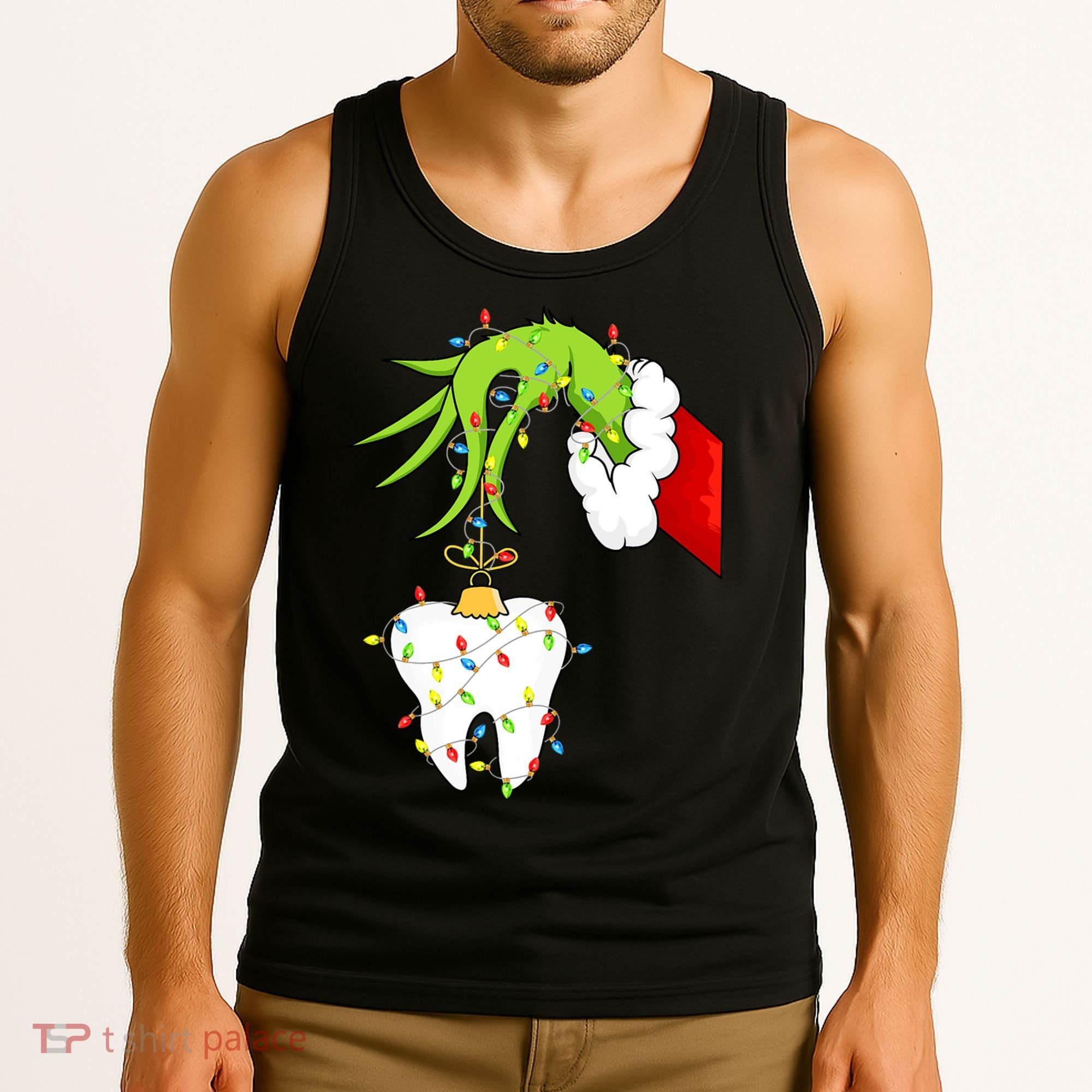 Tooth Dentist Dental Christmas Holiday Tank Top