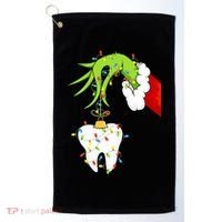 Tooth Dentist Dental Christmas Holiday Golf Towel thumb 0