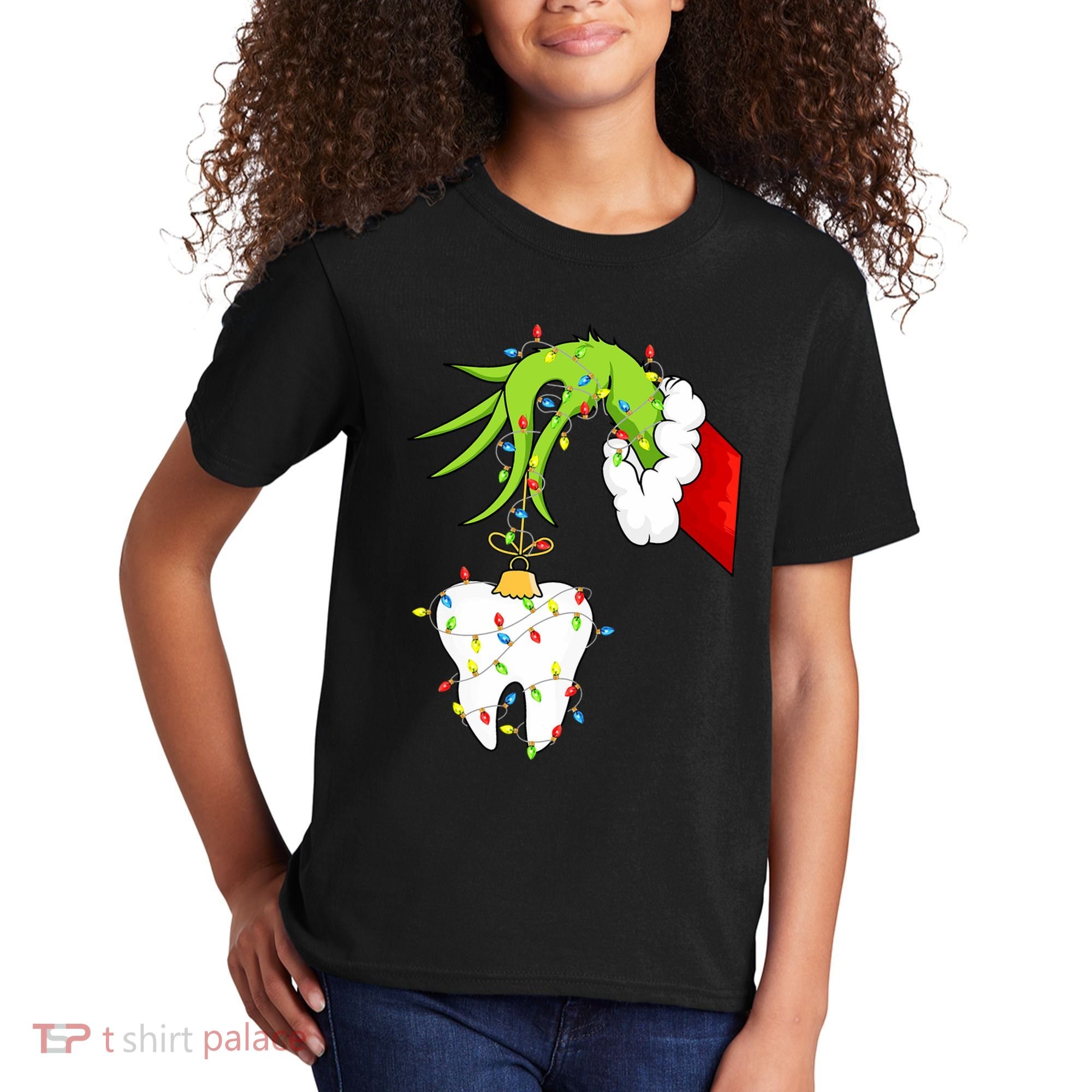 Tooth Dentist Dental Christmas Holiday Kids T-Shirt
