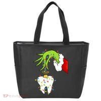 Tooth Dentist Dental Christmas Holiday Tote Bag thumb 0