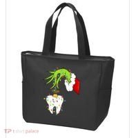 Tooth Dentist Dental Christmas Holiday Tote Bag thumb 3