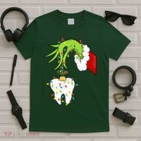 Tooth Dentist Dental Christmas Holiday T-Shirt thumb 5