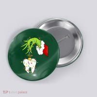 Tooth Dentist Dental Christmas Holiday Button thumb 0