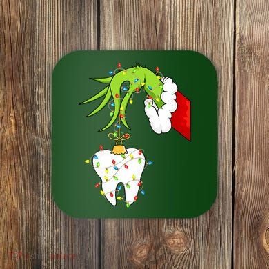 Tooth Dentist Dental Christmas Holiday Coaster