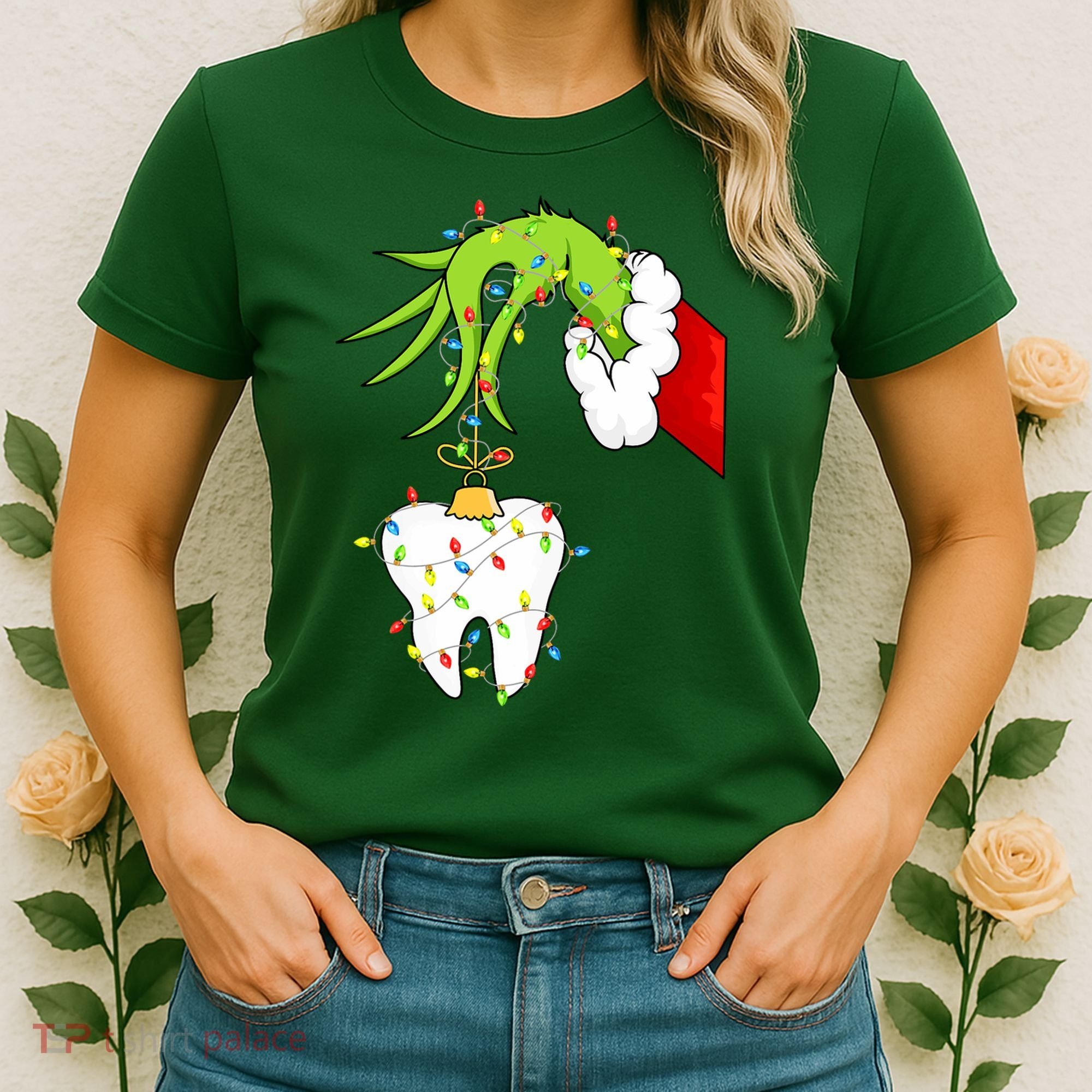 Tooth Dentist Dental Christmas Holiday Women's T-Shirt