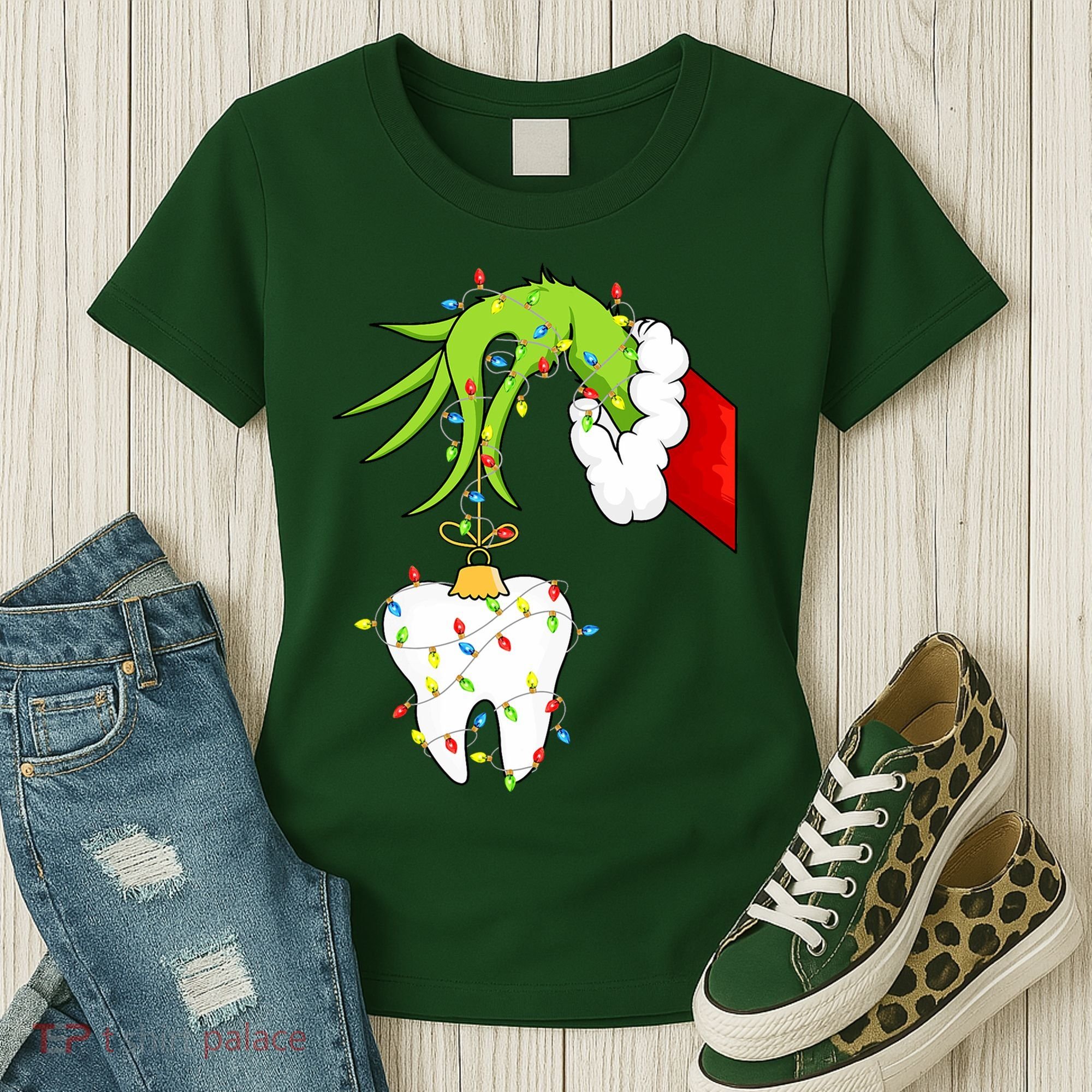 Tooth Dentist Dental Christmas Holiday Women's T-Shirt