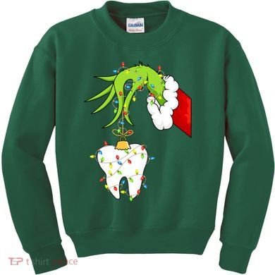 Tooth Dentist Dental Christmas Holiday Kids Sweatshirt