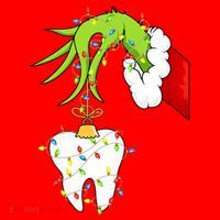 Tooth Dentist Dental Christmas Holiday Santa Hat thumb 1