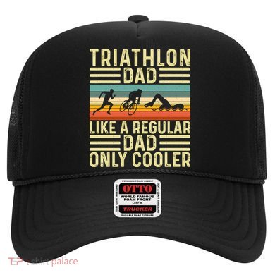 Triathlon Dad Design Swim Bike Run For Triathletes Gift Hat