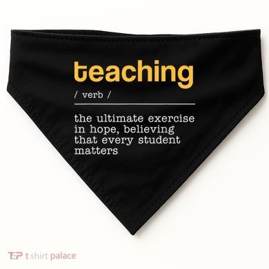 Teaching Dictionary Definition Teacher Motivational USA-Made Doggie Bandana