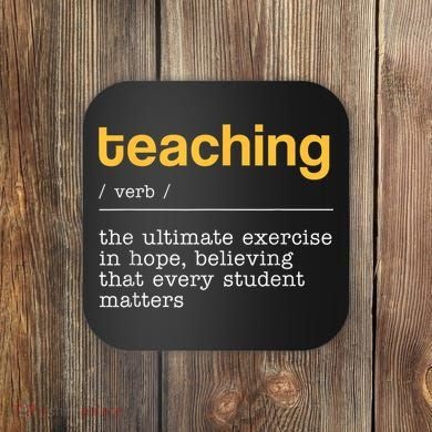 Teaching Dictionary Definition Teacher Motivational Coaster