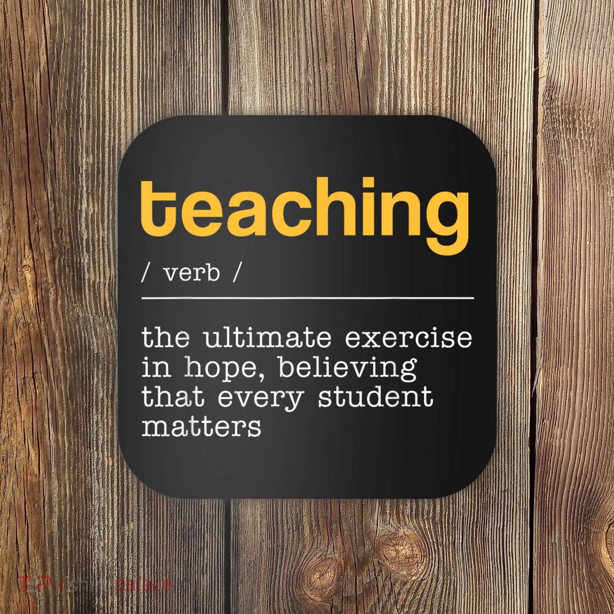 Teaching Dictionary Definition Teacher Motivational Coaster
