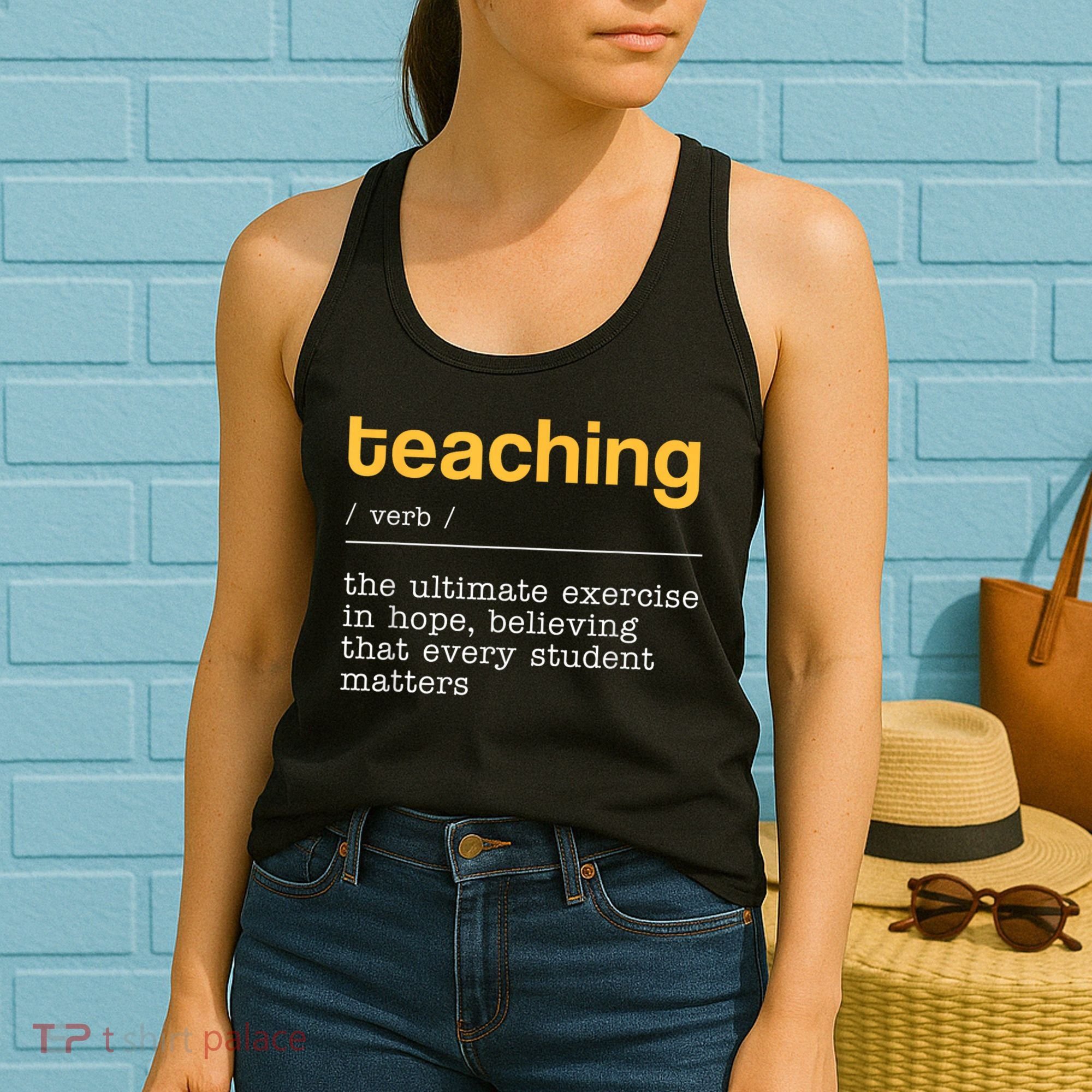 Teaching Dictionary Definition Teacher Motivational Women's Tank Top
